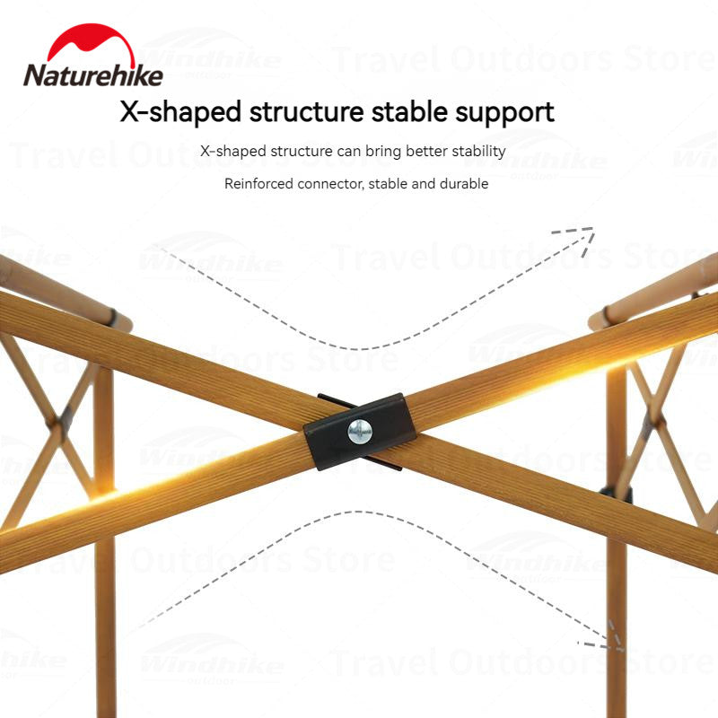 Naturehike Telescopic Folding Table Portable Retractable BBQ Table Outdoor Camping Table Bearing 30kg Aluminum Alloy Table Garden Picnic Party 2 Sizes