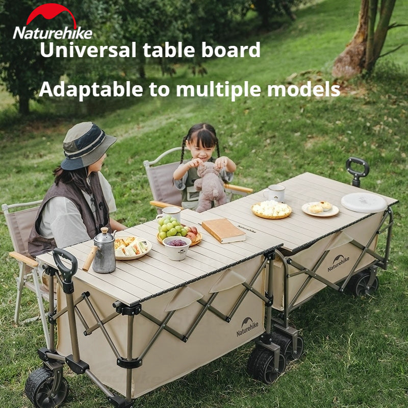 Naturehike Universal Trolley Table Board Portable Lightweight Outdoor Camping Folding Egg Roll Table Style Carbon Steel Picnic Tabletop Heavy Duty