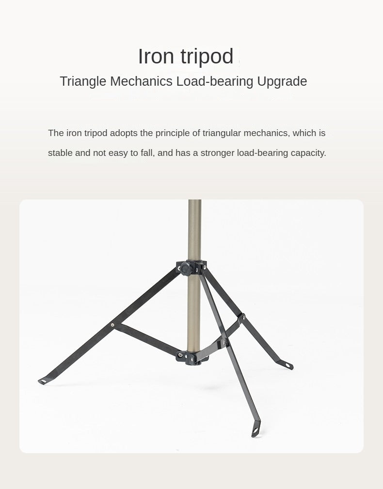 Mobi Garden Telescopic Light Stand Portable Retractable Lamp Holder Pole Tripod Stand 2.2m Stretchable Four Gear Telescopic Lantern Light Post Rack