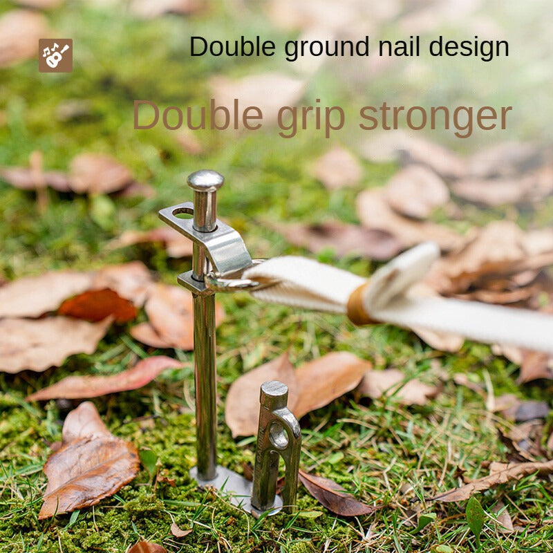 Mobi Garden Pet Ground Nail Portable Lightweight Outdoor Tent Peg For Pets Dog Leash Double Ground Nail Pegs Stake Design Stainless Steel Fixed Nail Camping Accessories