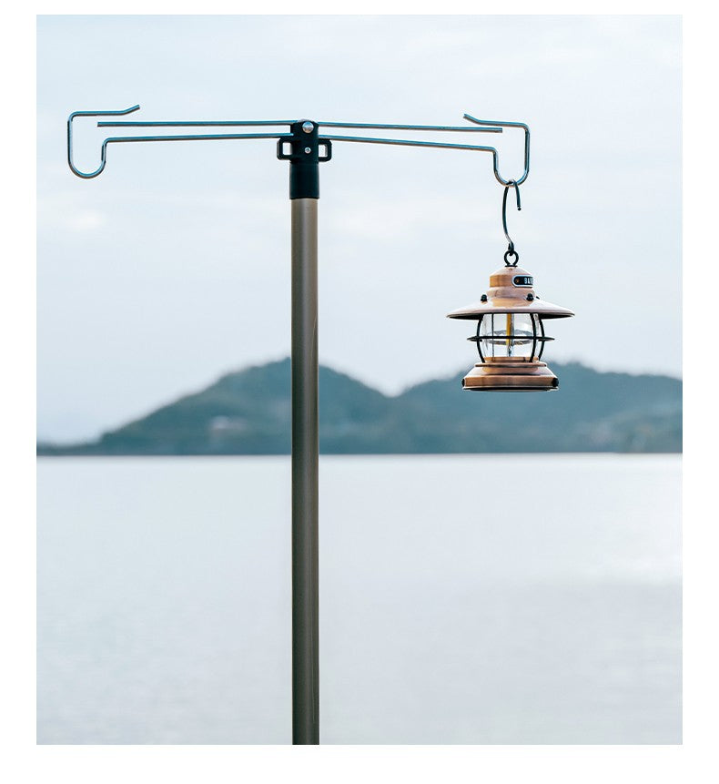 Mobi Garden Telescopic Light Stand Portable Retractable Lamp Holder Pole Tripod Stand 2.2m Stretchable Four Gear Telescopic Lantern Light Post Rack