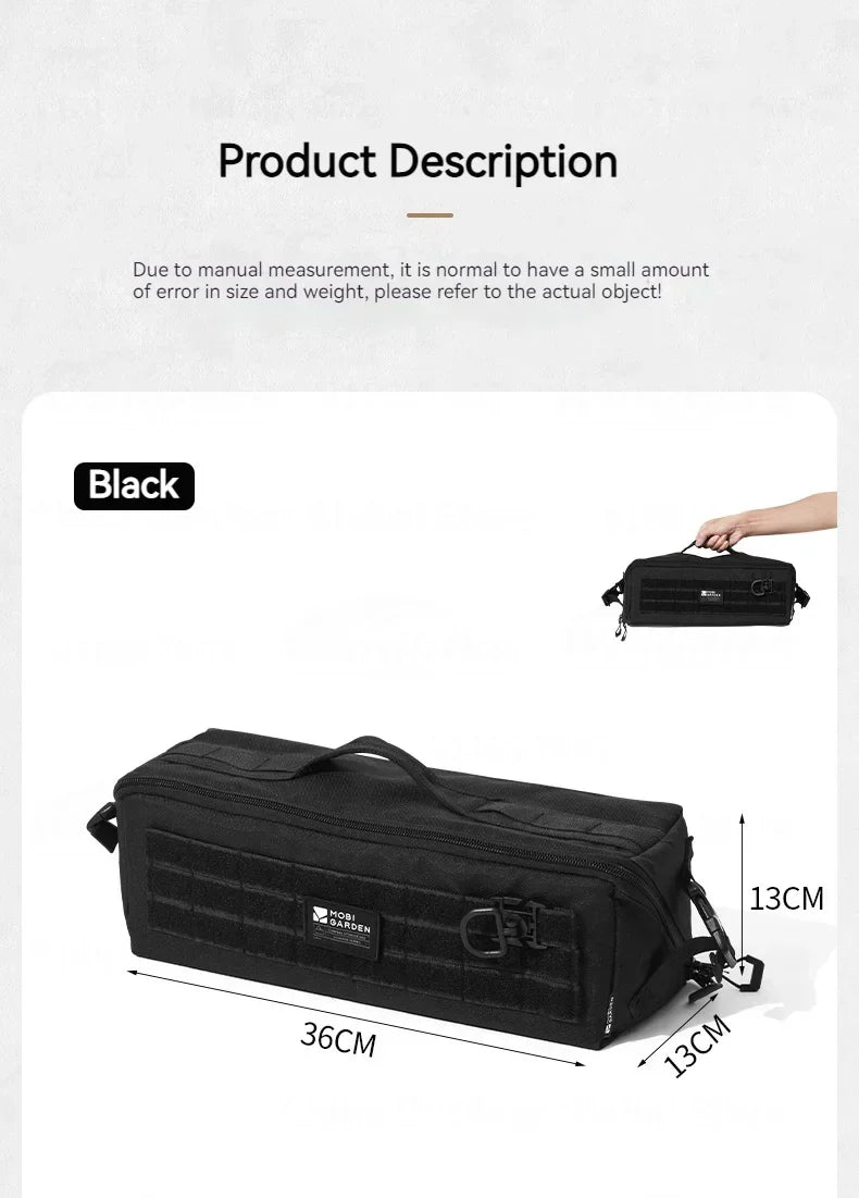 MOBI GARDEN Ground Nail Storage Bag Portable Multi-function 5L Large Space One Second Switch Four Layer Camping Outdoor Partition Box Wear-resistant