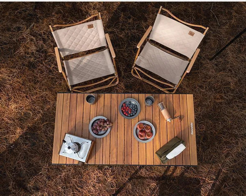 Naturehike Telescopic Folding Table Portable Retractable BBQ Table Outdoor Camping Table Bearing 30kg Aluminum Alloy Table Garden Picnic Party 2 Sizes