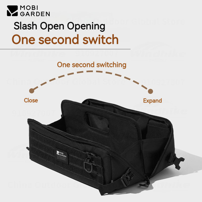 MOBI GARDEN Ground Nail Storage Bag Portable Multi-function 5L Large Space One Second Switch Four Layer Camping Outdoor Partition Box Wear-resistant